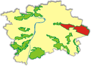 Přírodní park Klánovice-Čihadla - orientační poloha v Praze