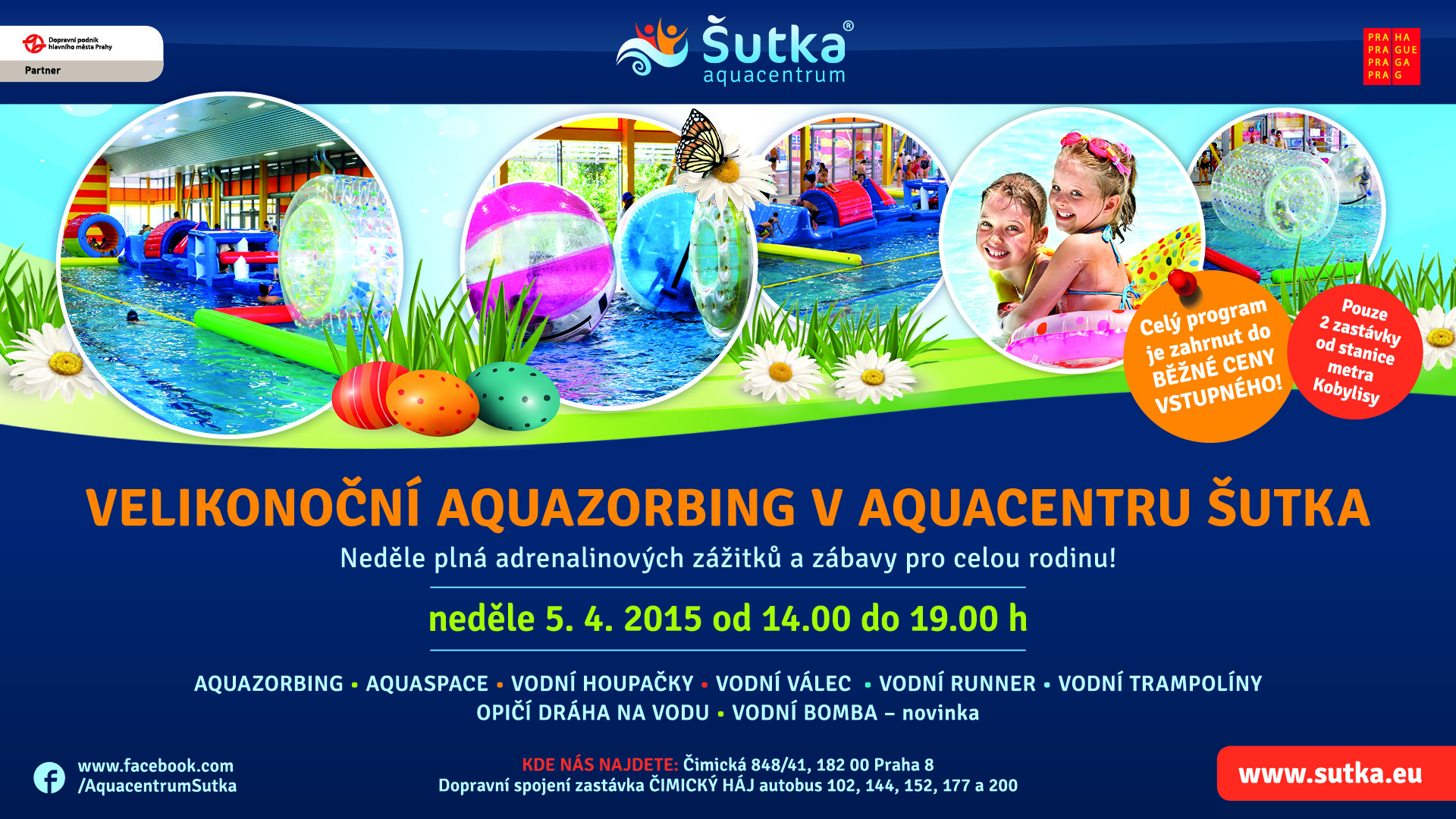 Velikonoční aquazorbing v Aquacentru Šutka