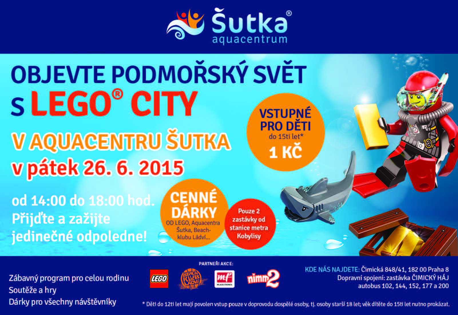 Objevte Podmořský svět s LEGO® CITY v Aquacentru Šutka